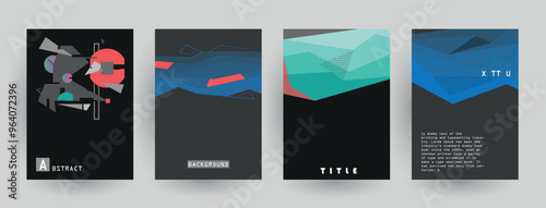 Modern abstract covers set, Modern colorful wave liquid flow poster. Cool gradient shapes composition, vector covers design.	