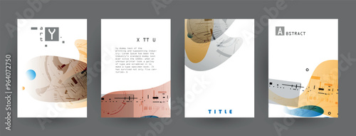 Modern abstract covers set, Modern colorful wave liquid flow poster. Cool gradient shapes composition, vector covers design.	