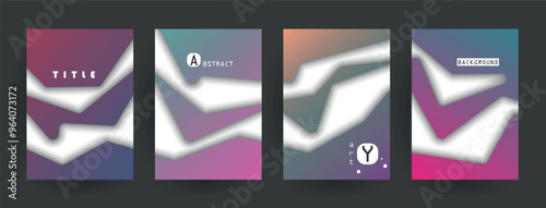 Modern abstract covers set, Modern colorful wave liquid flow poster. Cool gradient shapes composition, vector covers design.	