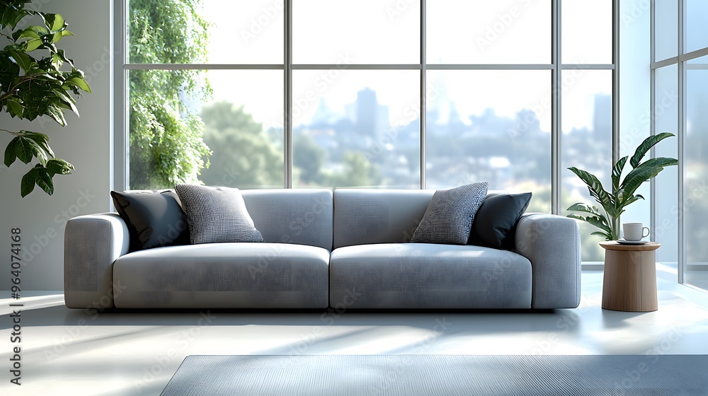Minimalist Relaxation Space
A sleek, modern sofa with a single cushion in a minimalist room, with large windows letting in natural light. A small side table holds a cup of coffee, emphasizing simplici Minimalist Relaxation Space
A sleek, modern sofa with a single cushion in a minimalist room, with large windows letting in natural light. A small side table holds a cup of coffee, emphasizing simplici