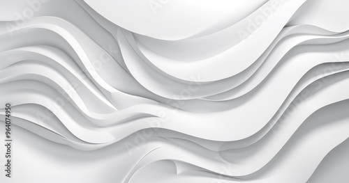 Seamless White Waves on Abstract Background