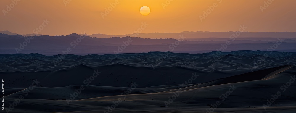 Fototapeta premium Tranquil Sunset Over the Sand Dunes