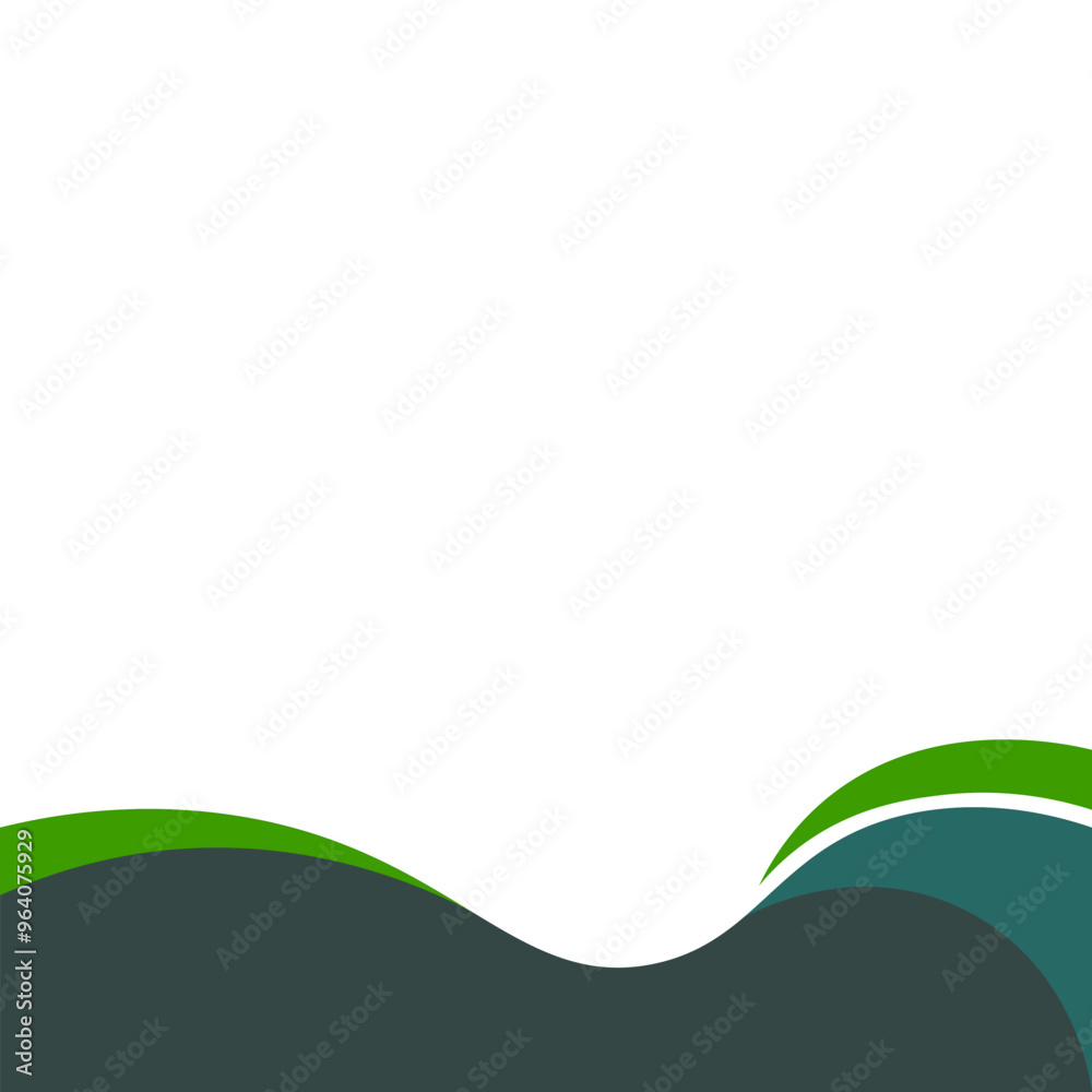 Abstract Modern Wavy Footer Decoration Abstract Modern Wavy Footer Decoration