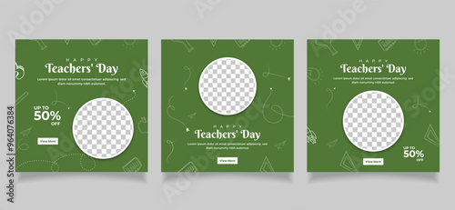 happy teacher's day social media instagram post template