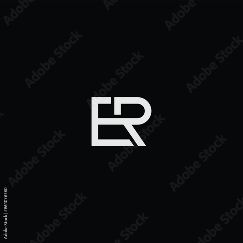 ER or RE abstract letter outstanding professional business awesome artistic branding company different colors illustration logo design.