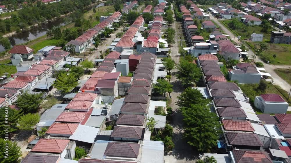 View of subsidized and commercial housing in Banjarmasin which is dense and neat View of subsidized and commercial housing in Banjarmasin which is dense and neat