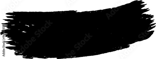 Bold Black Ink Brush Stroke Texture