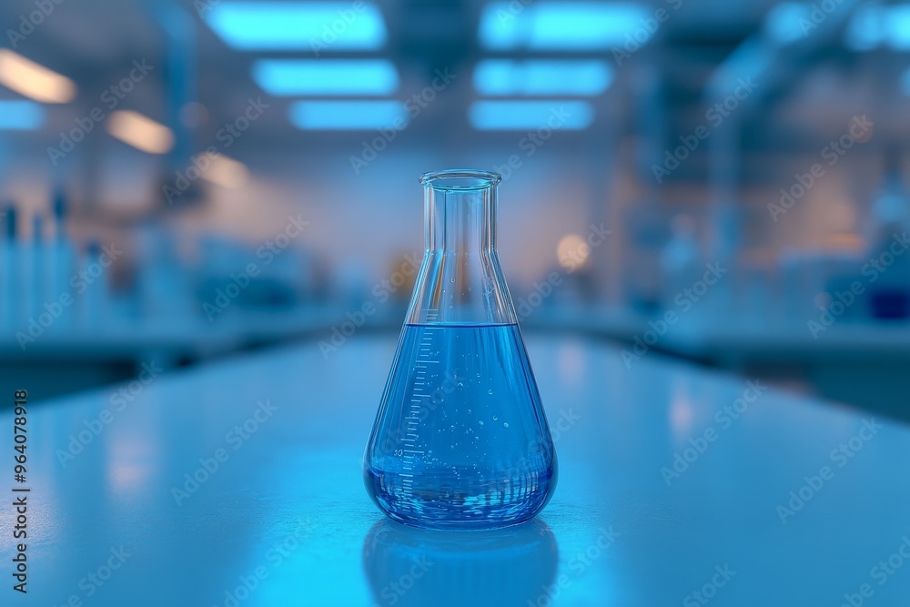 laboratory test tube with blue liquid laboratory test tube with blue liquid
