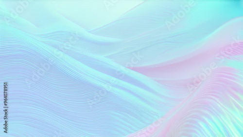 Shiny pearlescent texture with wavy patterns in pastel colors