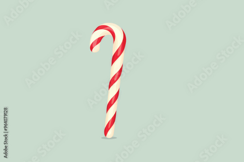 Festive candy cane illustration