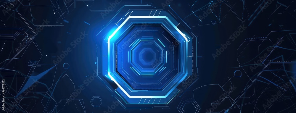 Futuristic Blue Hexagon Digital Tech Background Futuristic Blue Hexagon Digital Tech Background