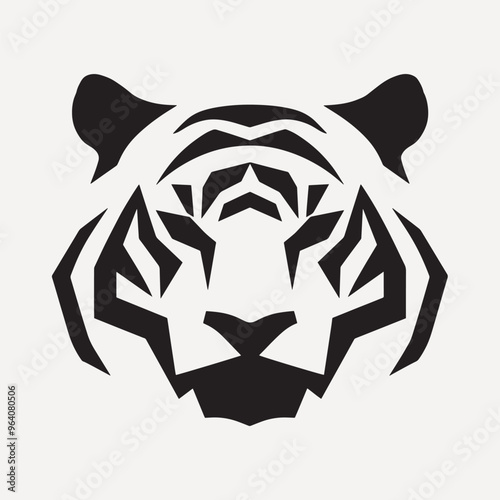Abstract tiger head illustration