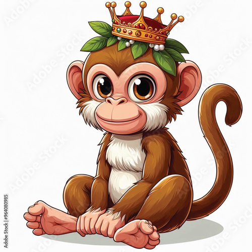 Cute Monkey Vector Cartoon illustration