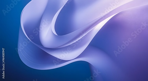 A white, curved wave shape with a light blue gradient background