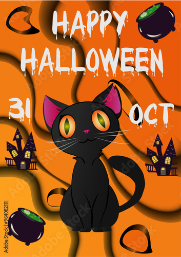 cat helloween flaer photo