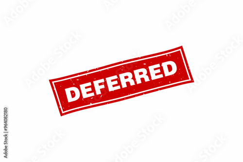 Deferred stamp, Deferred red square stamp.