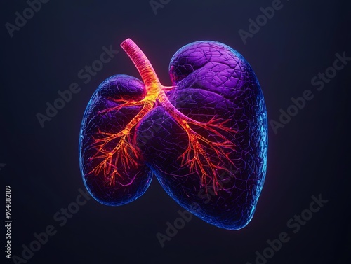 Liver anatomy, hepatic lobules and vessels, 3D illustration photo