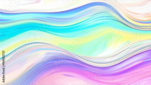 Shiny pearlescent texture with wavy patterns in pastel colors