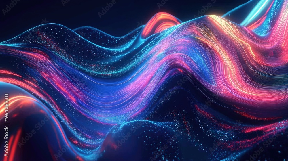 Neon abstract patterns pulsating with energy Neon abstract patterns pulsating with energy