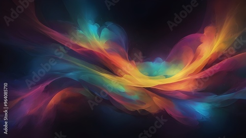 abstract fractal background with space