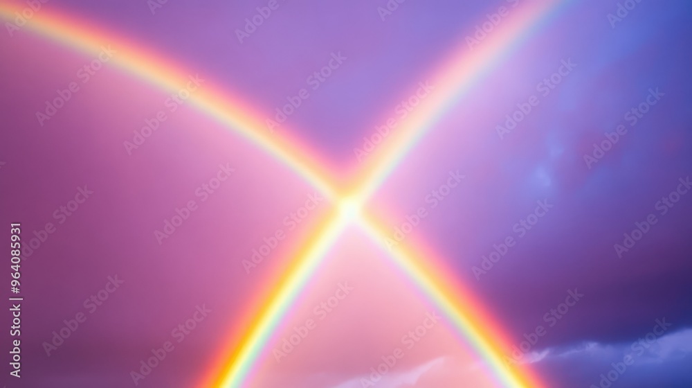 Rainbow in the beautiful sky
