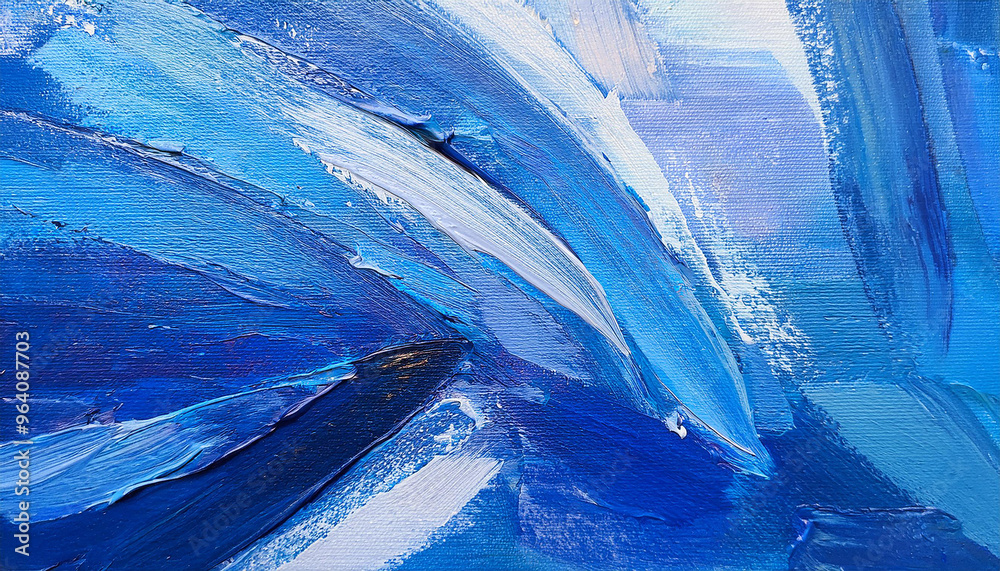 custom made wallpaper toronto digitalAbstract rough blue painting texture, oil brush stroke. Multicolored art background on canvas.