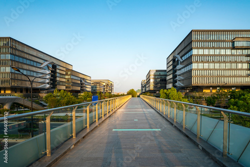 Obraz na płótnie Digital Industry Park Square and Office Building w salonie