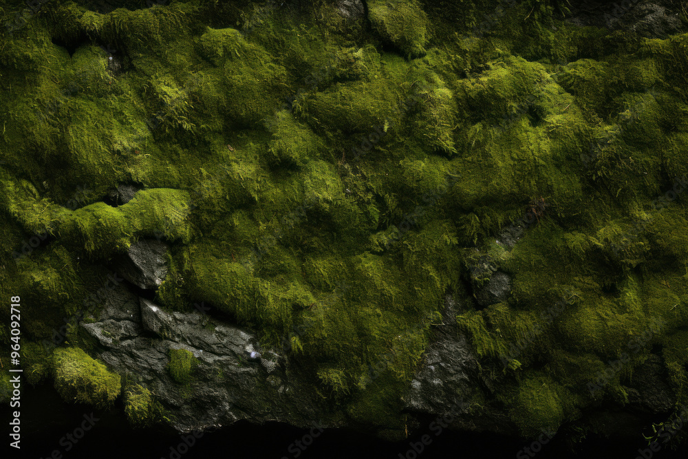 Processed collage of mossy forest ground surface texture. Background for banner, backdrop Processed collage of mossy forest ground surface texture. Background for banner, backdrop