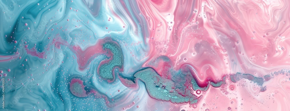 Pink and Blue Abstract Liquid Swirls Art Pink and Blue Abstract Liquid Swirls Art