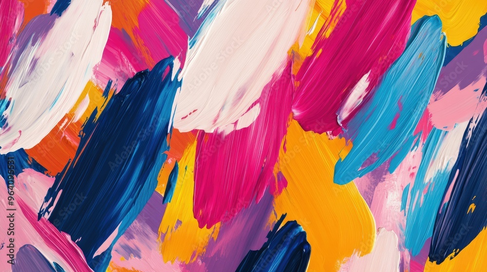 A seamless texture of abstract brush strokes in bold, vibrant colors, creating an artistic and energetic background A seamless texture of abstract brush strokes in bold, vibrant colors, creating an artistic and energetic background