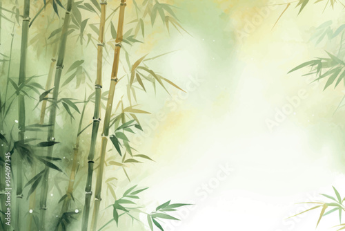 Serene bamboo forest background