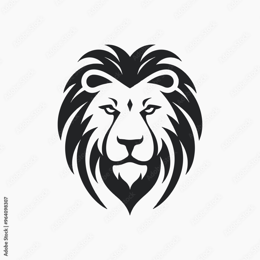 Fototapeta premium Bold lion head vector illustration