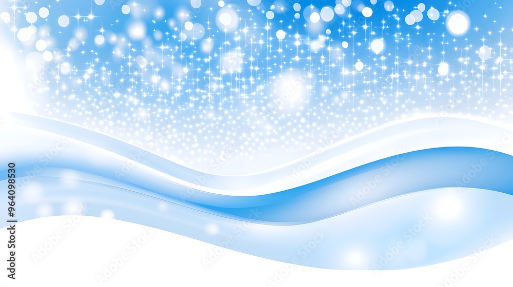 Abstract Blue and White Background with Stars and Bokeh Abstract Blue and White Background with Stars and Bokeh