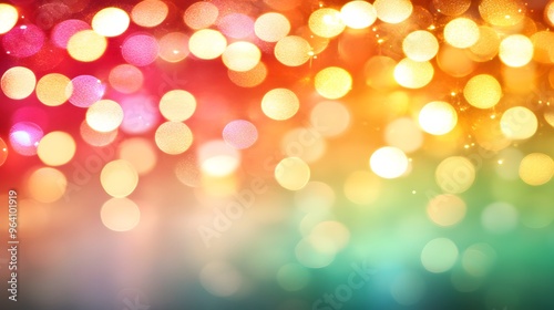 Abstract Bokeh Background Colorful Lights Blurred