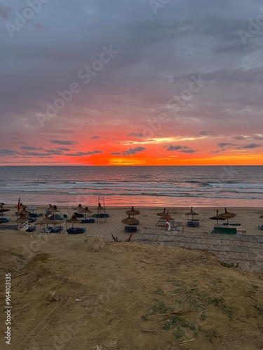 sunset on the beach