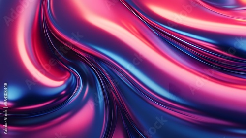 Abstract Purple Blue Gradient Wavy Background