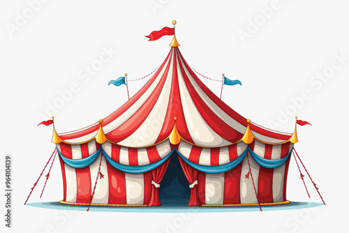 Colorful circus tent illustration