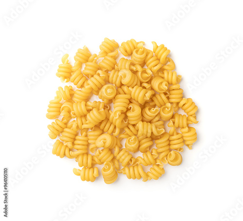 Raw Trottole Pasta, Dry Vesuvio Macaroni, Italian funghetto, Raw Noodle photo