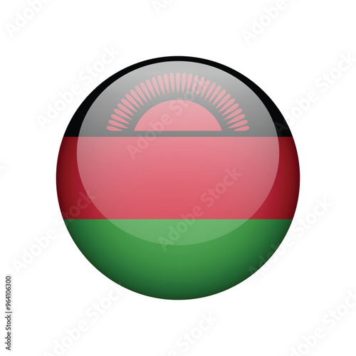 Flag of Malawi. Round icon vector Free Download Flag of Malawi. Round icon vector - GFXLoad