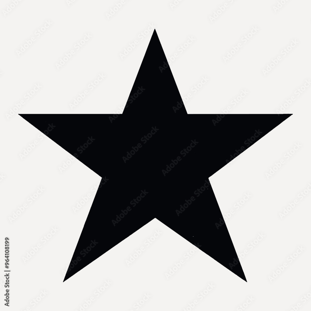 Black star symbol on white Black star symbol on white