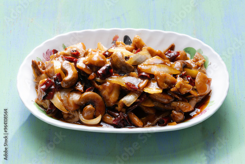 Obraz na płótnie traditional chinese cuisine kung pao chicken w salonie