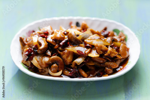 Obraz na płótnie traditional chinese cuisine kung pao chicken w salonie