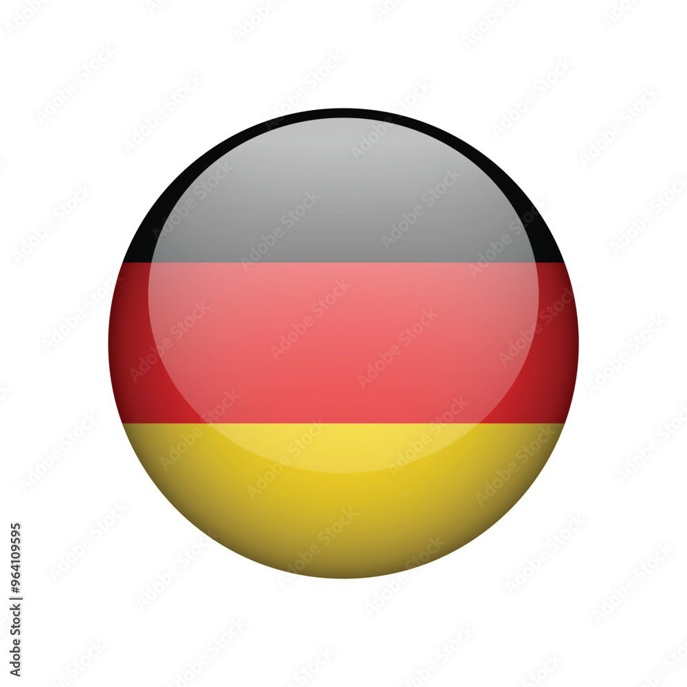 Flag of Germany rounded design. Vector Flag of Germany rounded design. Vector