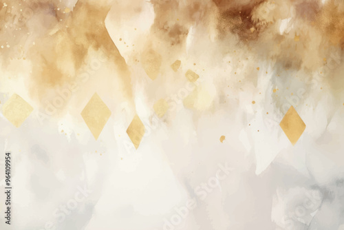 Abstract golden watercolor background