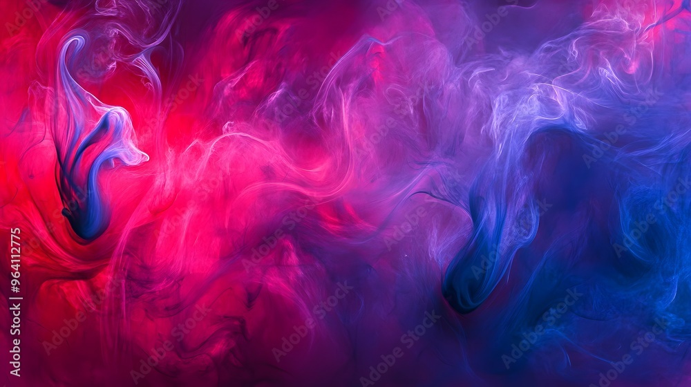 Abstract Swirling Red and Blue Smoke Background Abstract Swirling Red and Blue Smoke Background