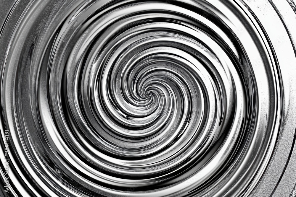 Swirling silver metallic texture with abstract circular patterns Swirling silver metallic texture with abstract circular patterns