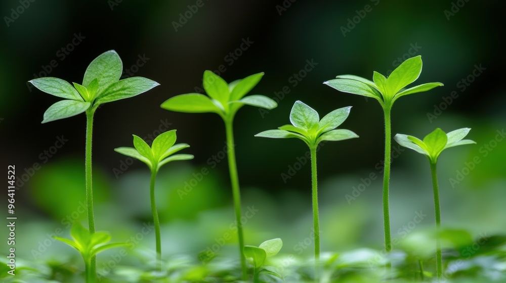 Growing green seedlings in natural light Growing green seedlings in natural light