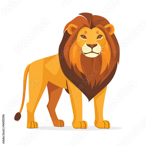 Lion vector isolated