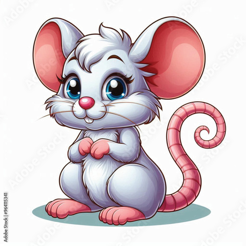 Cute Mouse Vector Cartoon illustration