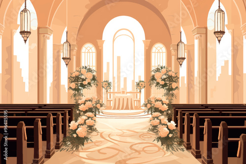 Elegant church wedding venue